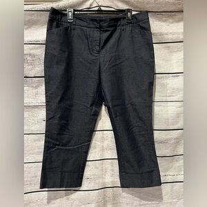 New York & Company Denim Dark Wash Capri Pants Size 14 Stretch